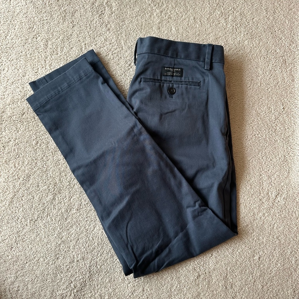 Mason Athletic Tapered Rapid Movement Chino, 30W 30L, Stormy Blue